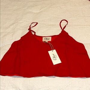 NWT Ollari Lined Camisole M Red Women's Top